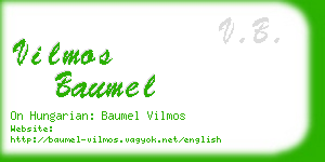 vilmos baumel business card